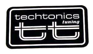 TT Logo Decal (White on Black)